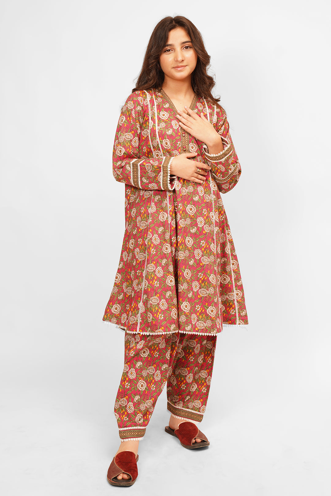 ALPRTW-014 2pcs Suit in Light Carmine Pink