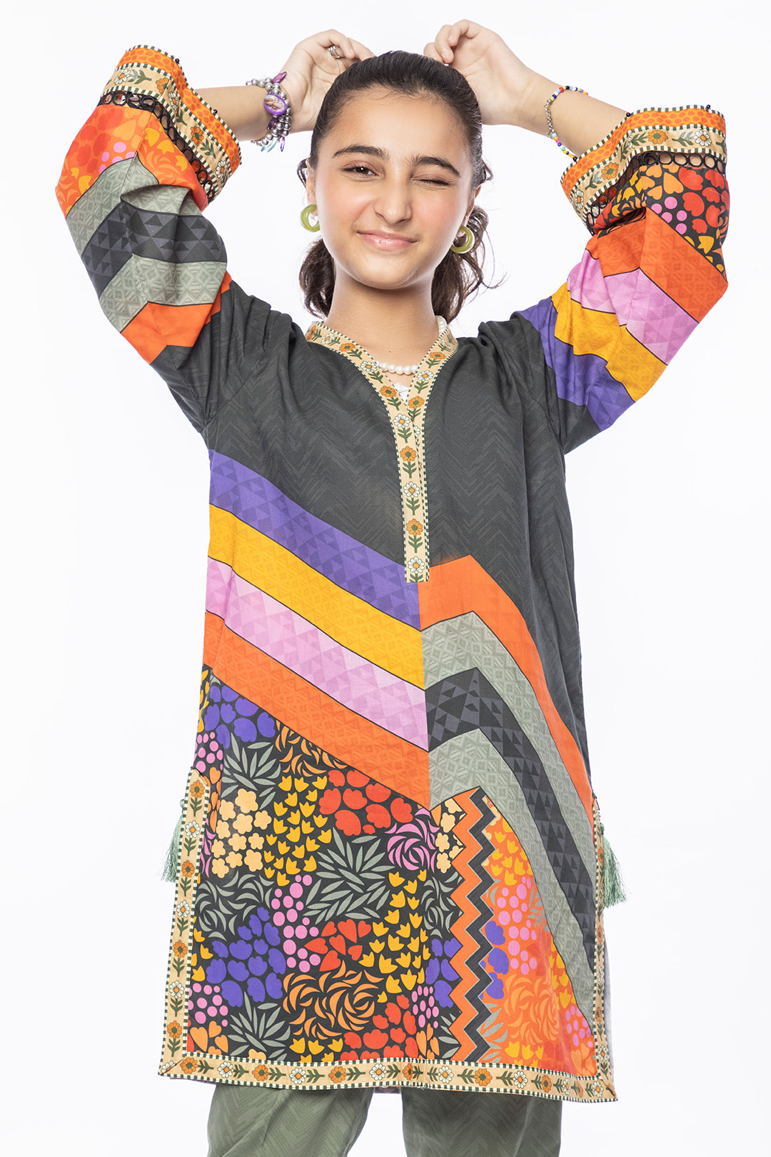 2Pcs Printed Lawn Suit LT-Purple SKU: MAC-024