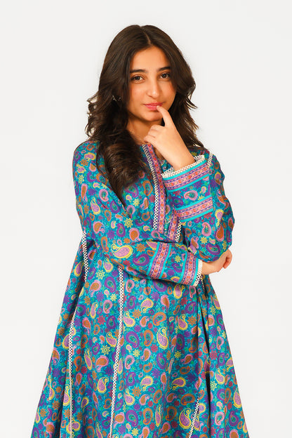 T-ALPRTW-035 ALL OVER  PRINTED Frock AND Trouser