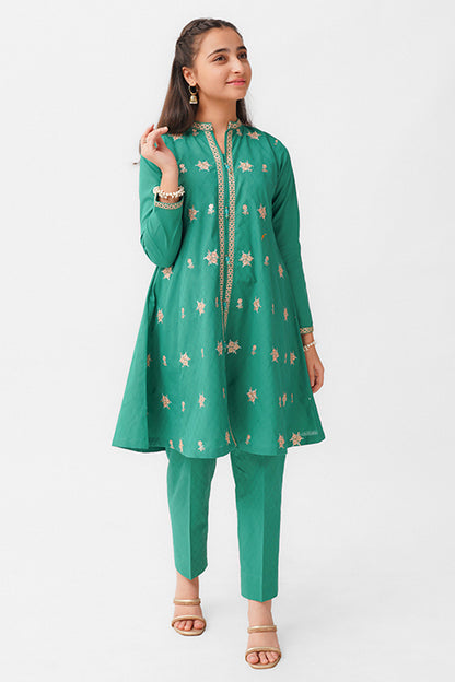 JK-PRT-009 Frock style Embroidery Dress