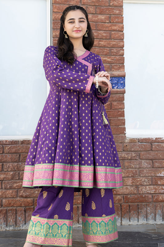 JK-PRT-001, Table Print Motifs Angrakha style Shirt With  Trouser