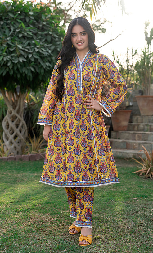 T-ALPRTW-033, 2 PIECE  LAWN DIGITAL PRINTED