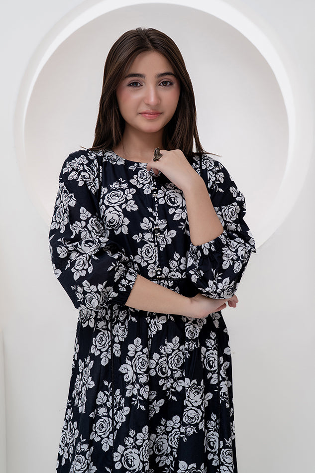 Maxi-018, Long Maxi, One Piece Maxi Digital Print