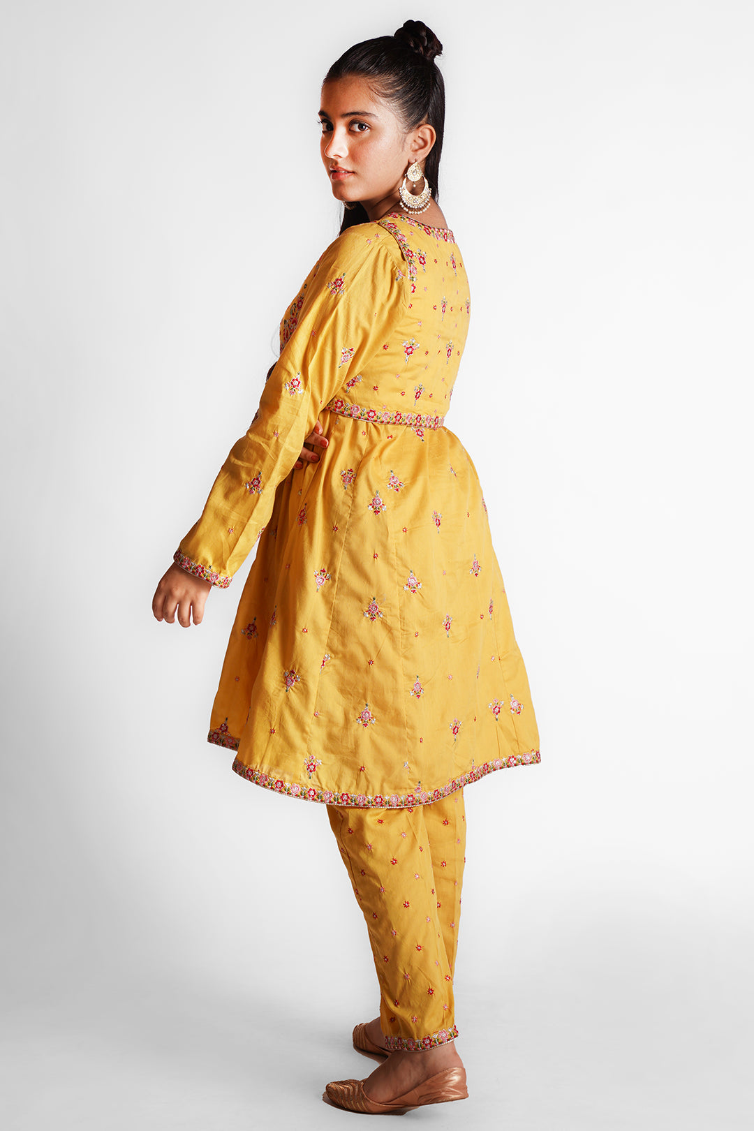 2PCS Plain Jacquard Suit in Yellow Tan SKU: SFC-192