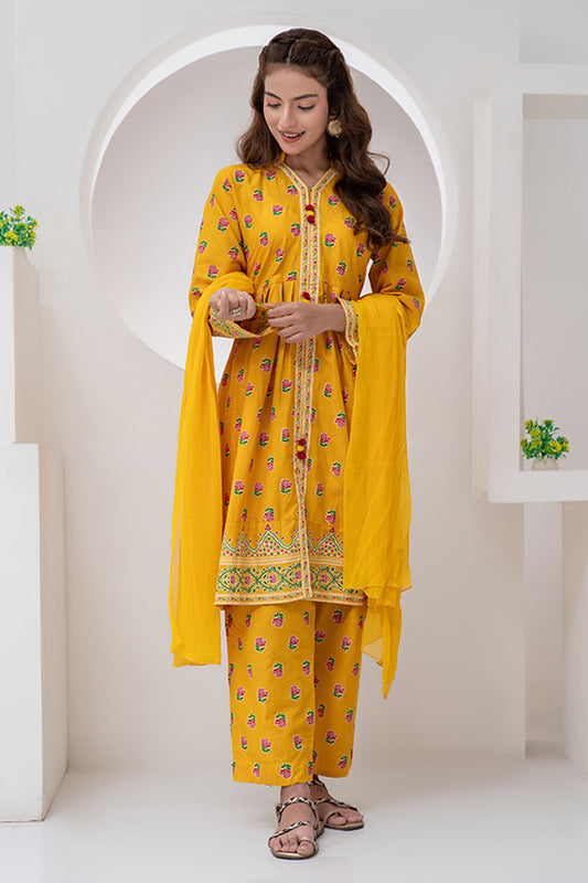 JK-PRT-010 3Piece Frock