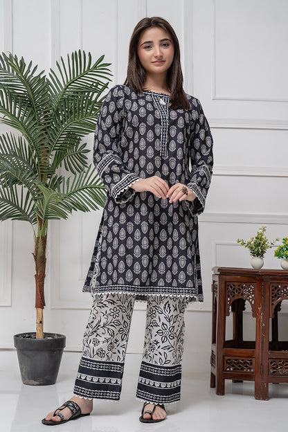 Cord-023, 2 piece printed, black and white
