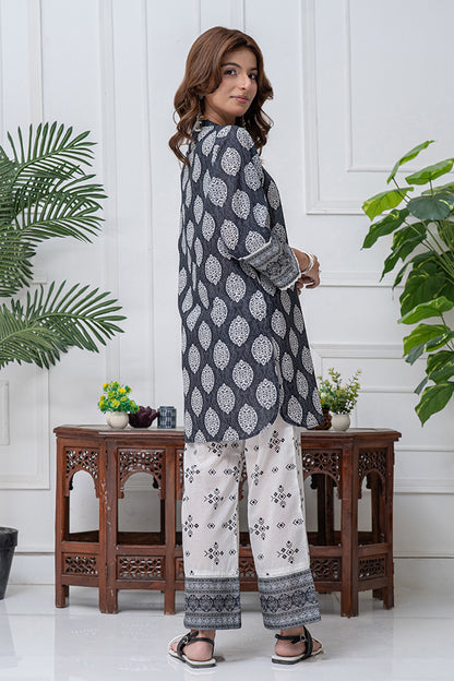 Cord-024, 2 piece printed, Black and White