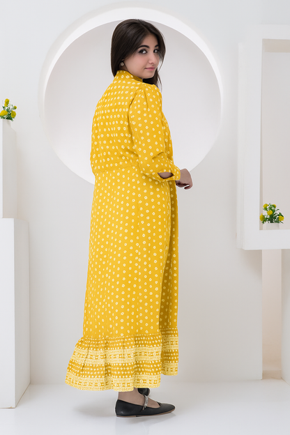 Maxi-020, One Piece Maxi Table Yellow Print