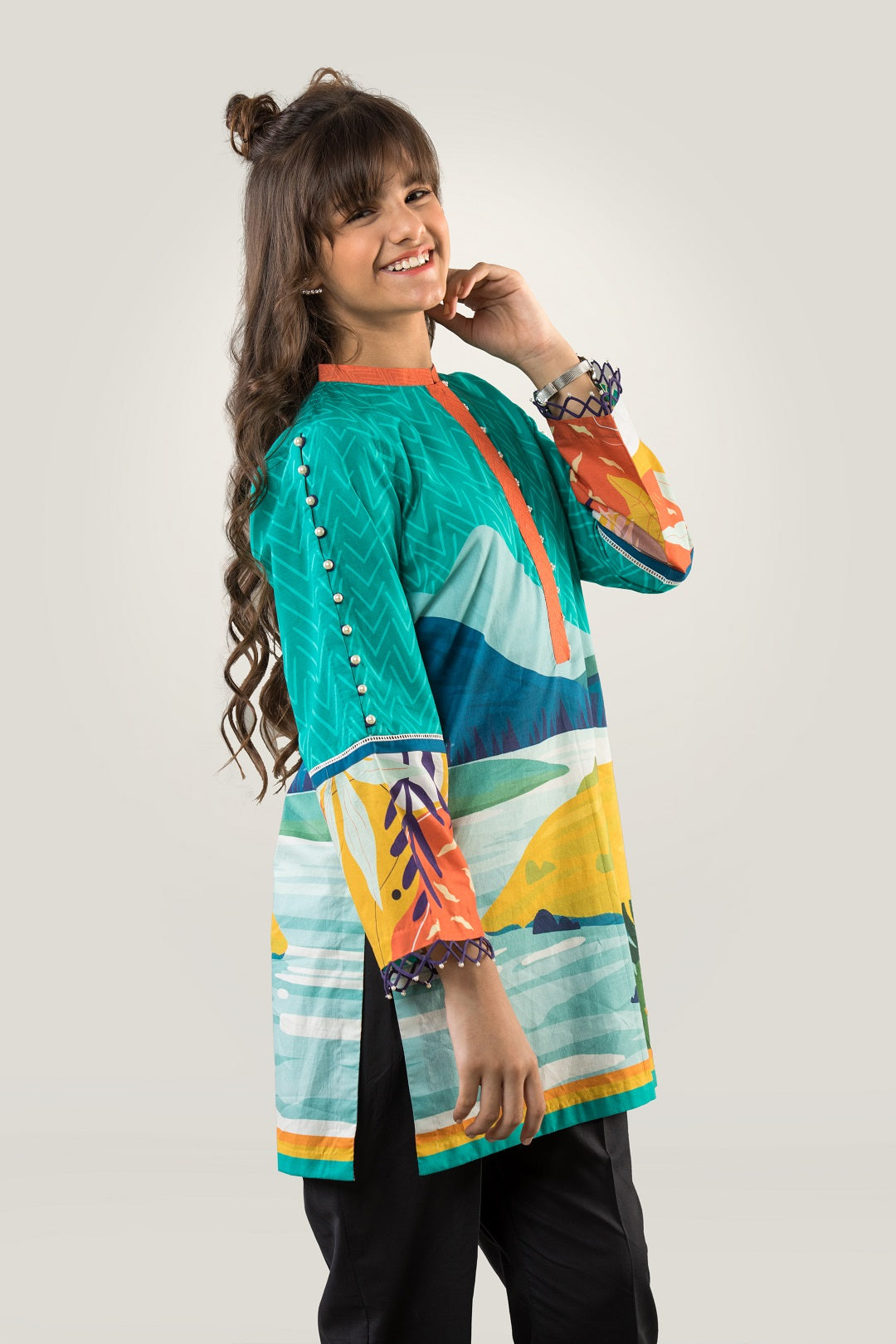 PRKT-041, POP ART Digital Printed Lawn Shirt & Cotton Trouser