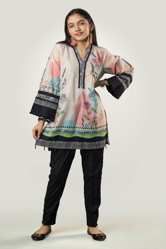 PRST-056 Digital Printed Lawn Shirt & Cotton Trouser