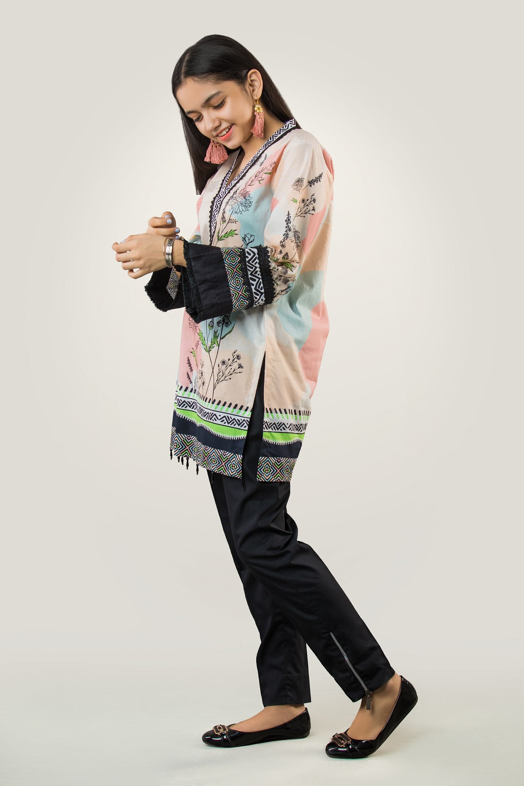 PRST-056 Digital Printed Lawn Shirt & Cotton Trouser
